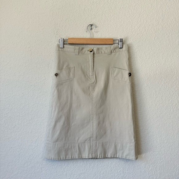 BURBERRY LONDON Pencil Skirt in Khaki ITALY MADE - Picture 1 of 11